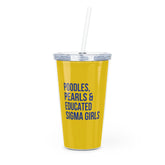 Poodles Pearls & Educated Sigma Girls 20oz Tumbler - Yellow