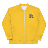 Poodles Pearls & Educated Sigma Girls Bomber Jacket - Yellow