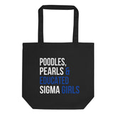 Poodles Pearls & Educated Sigma Girls Eco Tote Bag - Multi