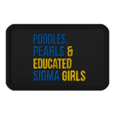 Poodles Pearls & Educated Sigma Girls Embroidered Patch - Black