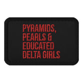 Pyramids Pearls & Educated Delta Girls Embroidered Patch - Black & Crimson