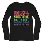 Science is Real Black Lives Matter Unisex Long Sleeve T-Shirt