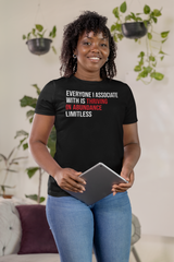 Everyone I Associate With Is Thriving In Abundance Limitless T-Shirt - Red