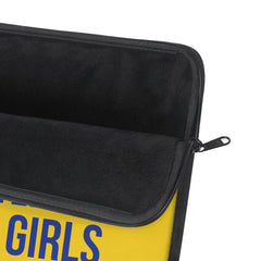 Poodles Pearls & Educated Sigma Girls Laptop Sleeve - Yellow