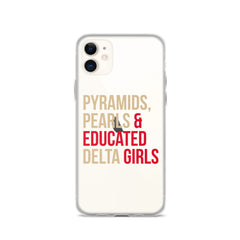Pyramids Pearls & Educated Delta Girls Clear iPhone® Case