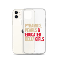 Pyramids Pearls & Educated Delta Girls Clear iPhone® Case