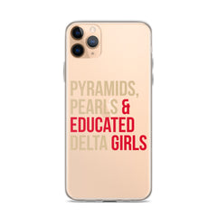 Pyramids Pearls & Educated Delta Girls Clear iPhone® Case