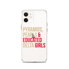 Pyramids Pearls & Educated Delta Girls Clear iPhone® Case