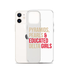 Pyramids Pearls & Educated Delta Girls Clear iPhone® Case