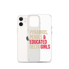 Pyramids Pearls & Educated Delta Girls Clear iPhone® Case