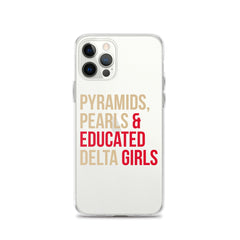 Pyramids Pearls & Educated Delta Girls Clear iPhone® Case