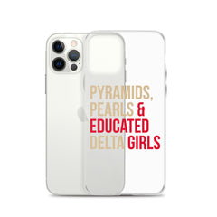 Pyramids Pearls & Educated Delta Girls Clear iPhone® Case