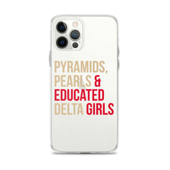 Pyramids Pearls & Educated Delta Girls Clear iPhone® Case