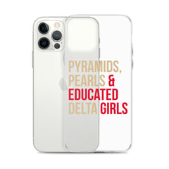 Pyramids Pearls & Educated Delta Girls Clear iPhone® Case