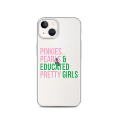 Pinkies Pearls & Educated Pretty Girls Clear iPhone® Case