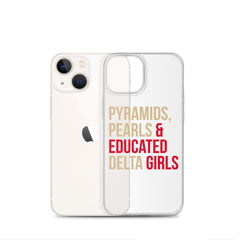 Pyramids Pearls & Educated Delta Girls Clear iPhone® Case