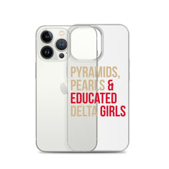 Pyramids Pearls & Educated Delta Girls Clear iPhone® Case