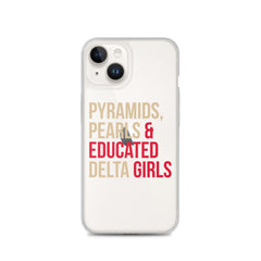 Pyramids Pearls & Educated Delta Girls Clear iPhone® Case