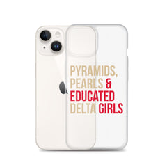 Pyramids Pearls & Educated Delta Girls Clear iPhone® Case