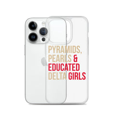 Pyramids Pearls & Educated Delta Girls Clear iPhone® Case