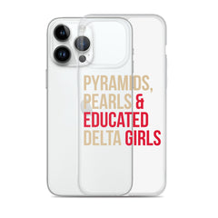 Pyramids Pearls & Educated Delta Girls Clear iPhone® Case