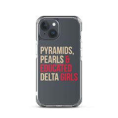 Pyramids Pearls & Educated Delta Girls Clear iPhone® Case