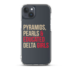 Pyramids Pearls & Educated Delta Girls Clear iPhone® Case