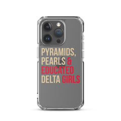 Pyramids Pearls & Educated Delta Girls Clear iPhone® Case