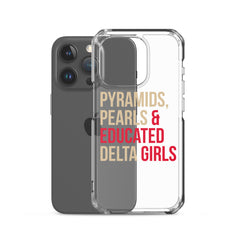 Pyramids Pearls & Educated Delta Girls Clear iPhone® Case
