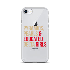 Pyramids Pearls & Educated Delta Girls Clear iPhone® Case