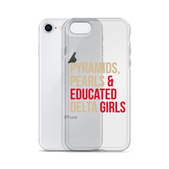 Pyramids Pearls & Educated Delta Girls Clear iPhone® Case