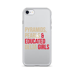 Pyramids Pearls & Educated Delta Girls Clear iPhone® Case