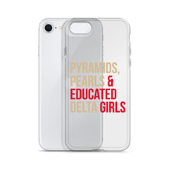 Pyramids Pearls & Educated Delta Girls Clear iPhone® Case