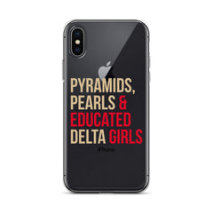 Pyramids Pearls & Educated Delta Girls Clear iPhone® Case
