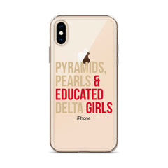 Pyramids Pearls & Educated Delta Girls Clear iPhone® Case