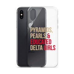 Pyramids Pearls & Educated Delta Girls Clear iPhone® Case