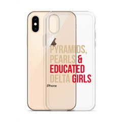 Pyramids Pearls & Educated Delta Girls Clear iPhone® Case