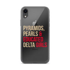 Pyramids Pearls & Educated Delta Girls Clear iPhone® Case