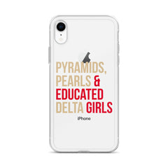 Pyramids Pearls & Educated Delta Girls Clear iPhone® Case