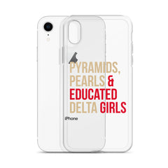 Pyramids Pearls & Educated Delta Girls Clear iPhone® Case