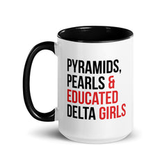 Pyramids Pearls & Educated Delta Girls Accent Color Mug