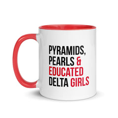 Pyramids Pearls & Educated Delta Girls Accent Color Mug