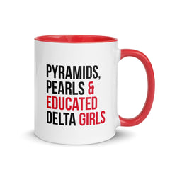 Pyramids Pearls & Educated Delta Girls Accent Color Mug