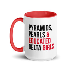 Pyramids Pearls & Educated Delta Girls Accent Color Mug
