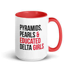 Pyramids Pearls & Educated Delta Girls Accent Color Mug